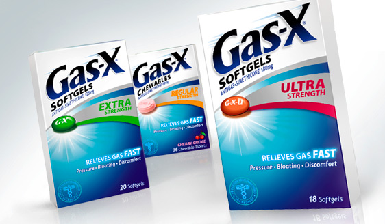 Gas-X治療腹脹藥品包裝盒設計-尚略廣告品牌策劃公司與廣告設計公司