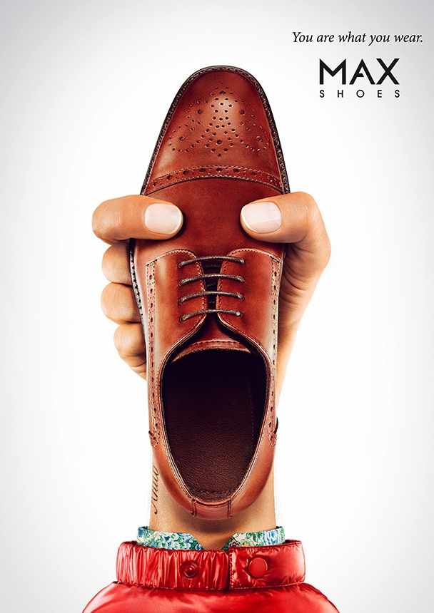 上海廣告設計公司——MAX Shoes 麥斯鞋業鞋子平面廣告創意設計——皮鞋廣告