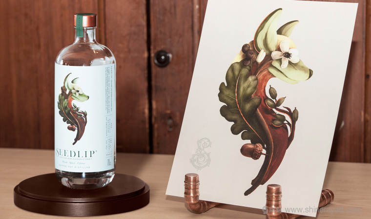 Seedlip 洋酒白酒調(diào)味酒飲料包裝設計-植物動物插畫設計-上海包裝設計公司6