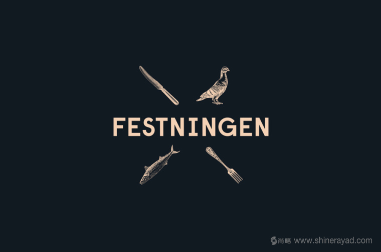 Festningen 法式鄉村小酒館餐廳餐飲logo設計-上海LOGO設計公司1