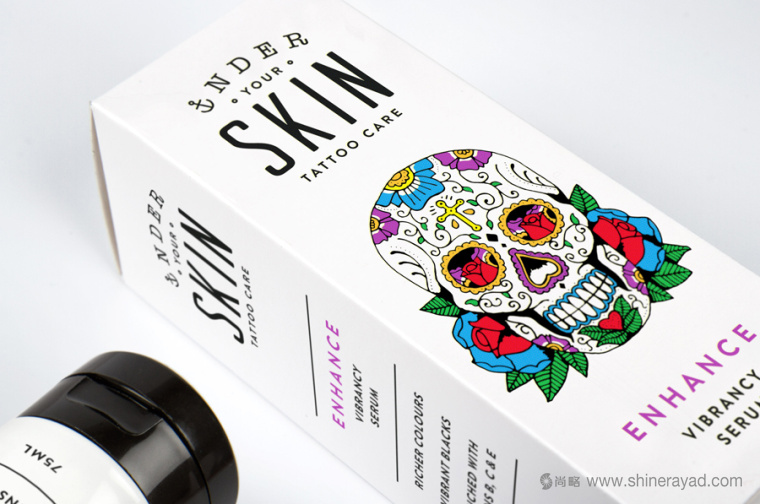 Skin 臉譜骷髏花朵護膚品化妝品包裝設計-上海包裝設計公司設計欣賞1