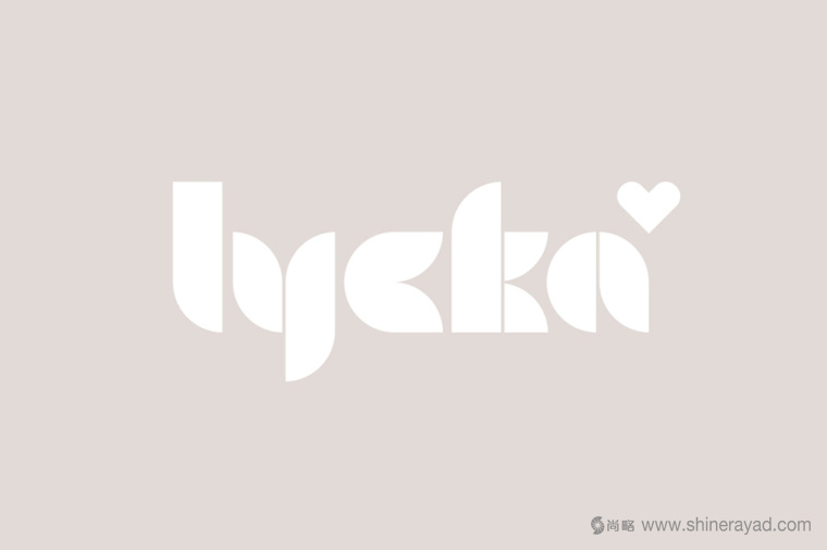 Lycka 100％純天然手工冷凍酸奶品牌幾何LOGO設計-上海LOGO設計公司2