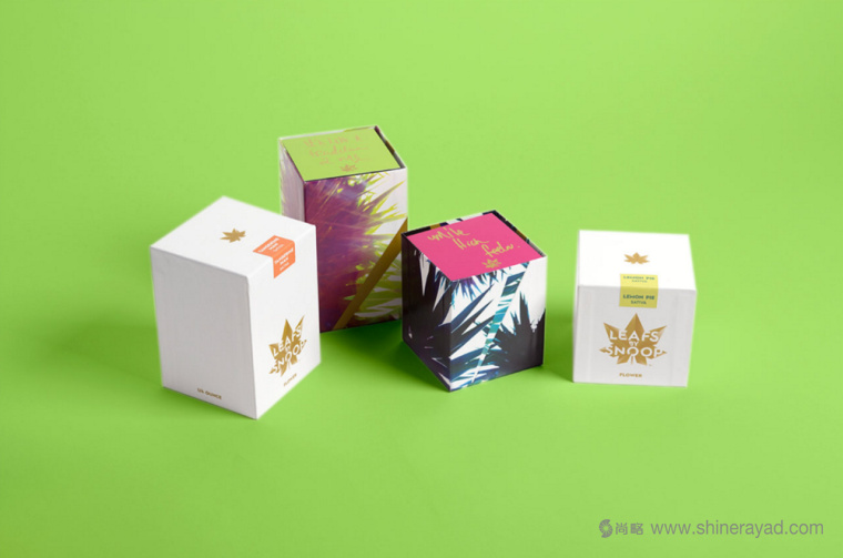LEAFS BY SNOOP 大麻食品制品金色花朵包裝設計-上海包裝設計公司2