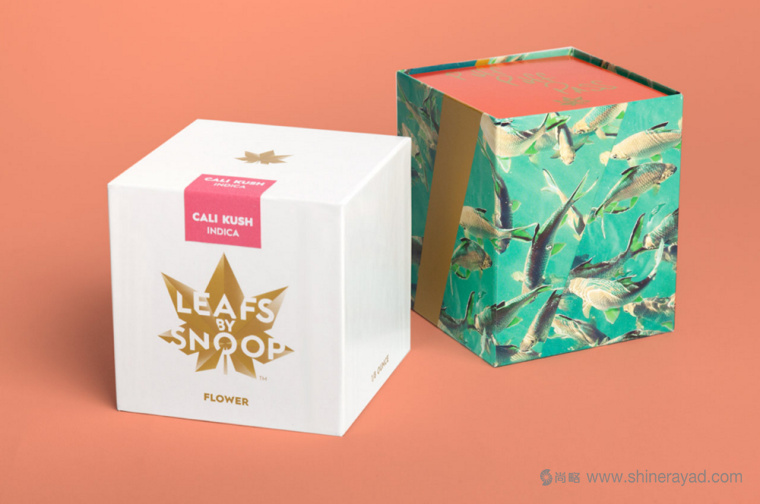 LEAFS BY SNOOP 大麻食品制品金色花朵包裝設計-上海包裝設計公司4