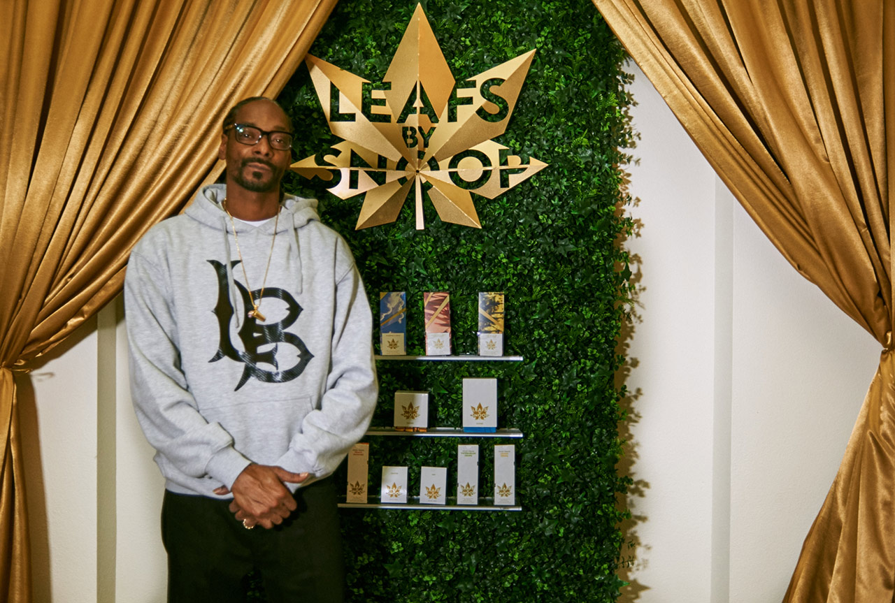 LEAFS BY SNOOP 大麻食品制品金色花朵LOGO設計-上海品牌策劃設計公司12