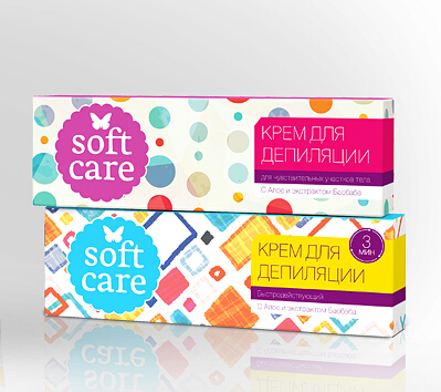 上海化妝品包裝設(shè)計公司尚略分享：Soft Care 女性脫毛膏產(chǎn)品包裝設(shè)計5