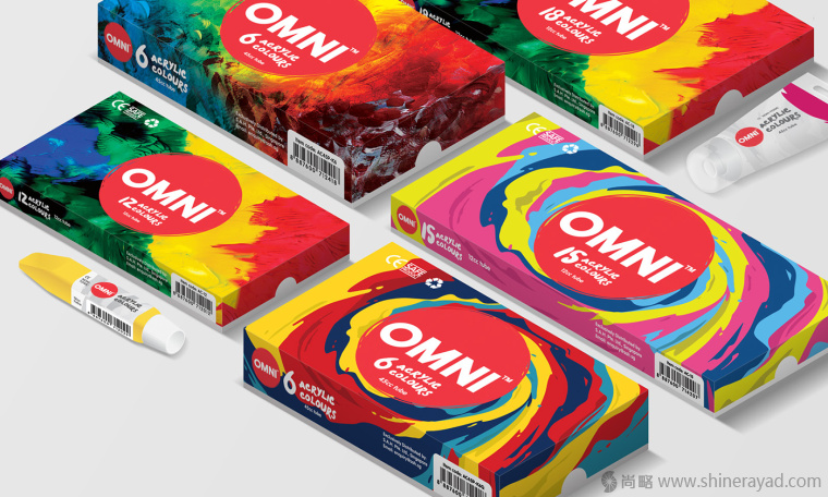 OMNI 水彩筆顏料筆繪畫工具文具盒子包裝設(shè)計-上海包裝設(shè)計公司1