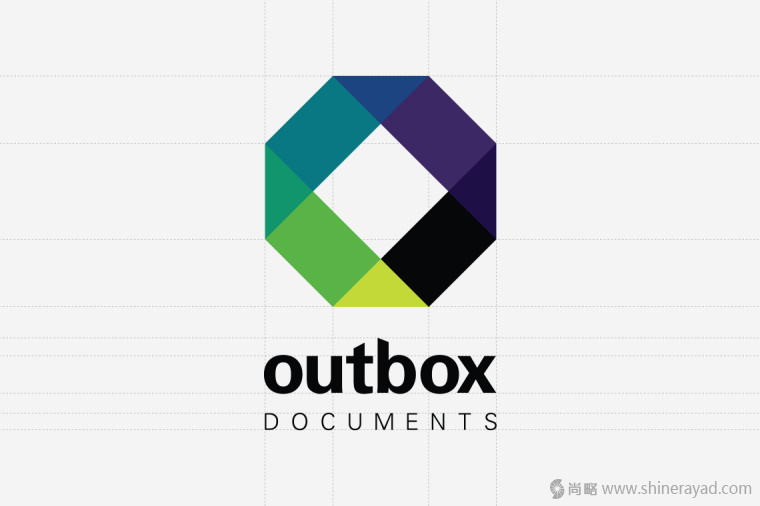上海LOGO設(shè)計(jì)公司-Outbox 文件文檔倉儲(chǔ)管理公司logo設(shè)計(jì)-標(biāo)志標(biāo)準(zhǔn)化網(wǎng)格制圖設(shè)計(jì)4