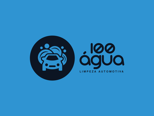100água 汽車清洗養(yǎng)護(hù)品公司品牌logo設(shè)計-尚略廣告上海品牌設(shè)計公司