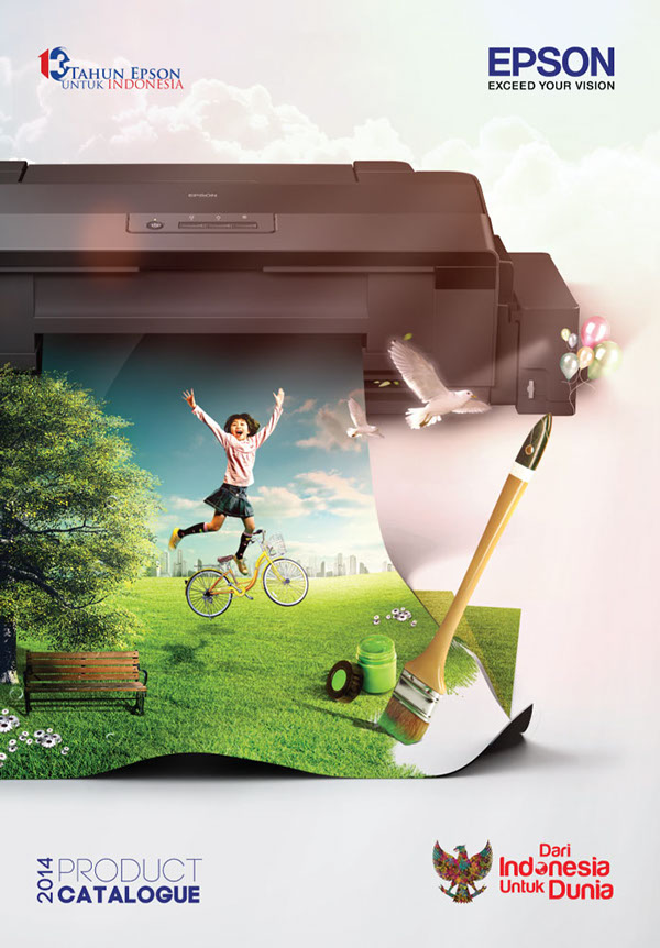 上海宣傳畫冊設計公司分享Epson 愛普生打印機產品宣傳畫冊設計-封面大圖設計1
