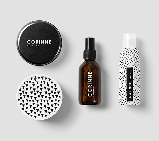 Corinne 黑白護膚化妝品包裝設計-上海包裝設計公司國外包裝設計欣賞1
