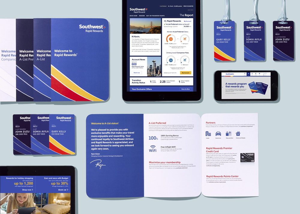 Southwest 美國西南航空公司品牌形象設計VI設計