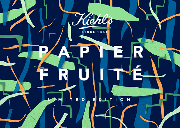 Kiehl''s 果汁飲料瓶裝筆觸藝術包裝設計-上海尚略包裝設計公司分享2-包裝標簽底紋