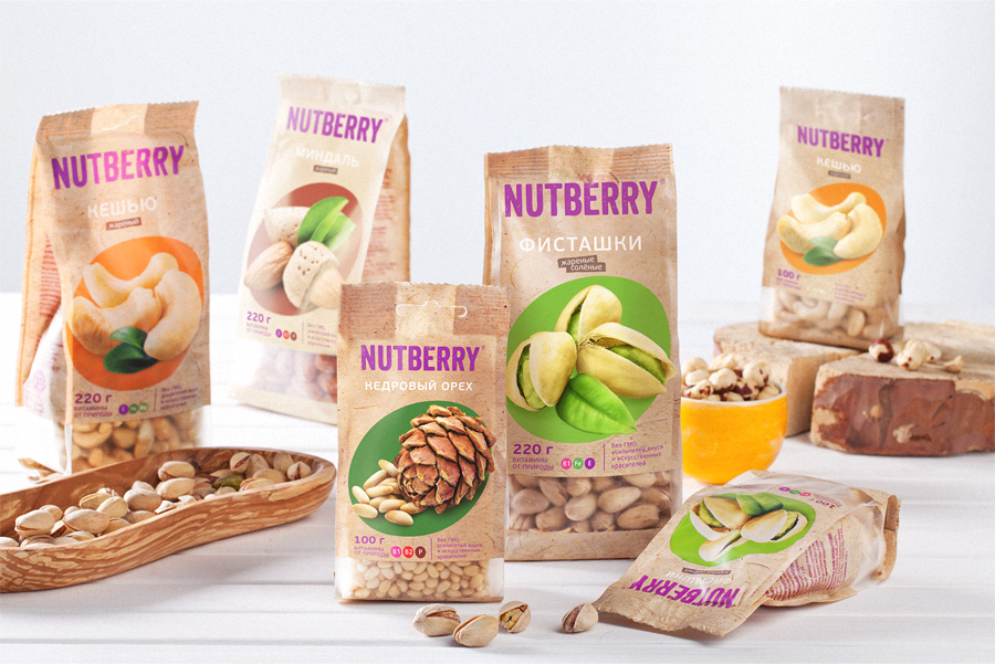 Nutberry 健康有機食品干果品牌塑造之堅果包裝設計3 Nutberry 健康有機食品干果品牌塑造之堅果包裝設計3