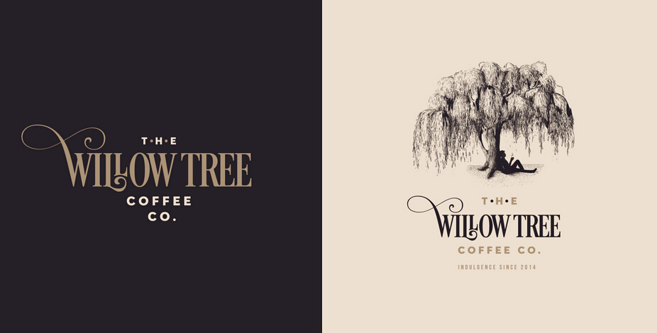 巴西Willow Tree 咖啡公司咖啡店連鎖店品牌VI形象設(shè)計(jì)2-標(biāo)志設(shè)計(jì)