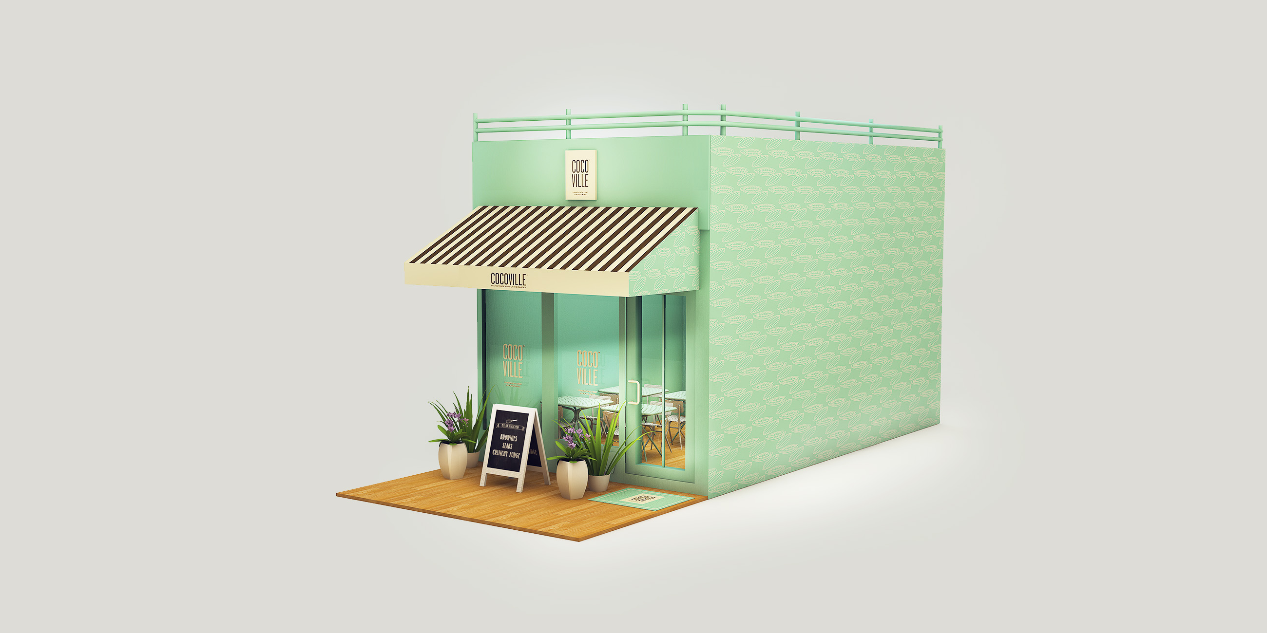 cocoville 冰淇淋巧克力 咖啡餐飲店品牌VI設計SI設計1