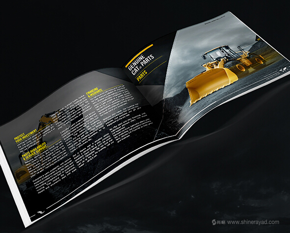 卡特彼勒工程機械畫冊設計版式-宣傳冊內(nèi)頁設計6