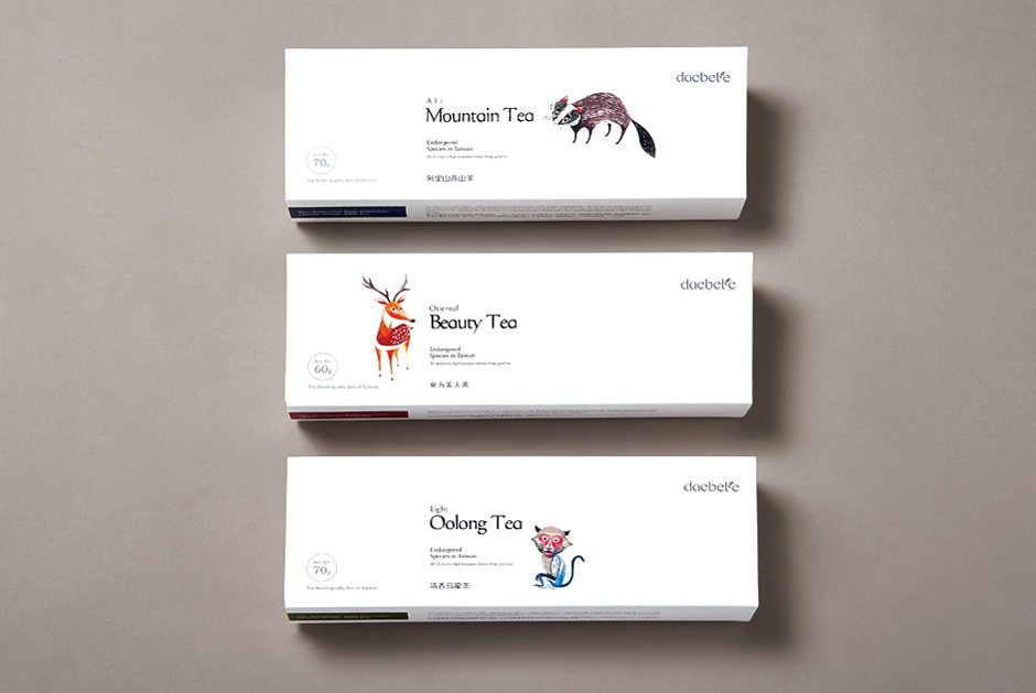 臺灣daebeté品牌茶葉動物篇禮盒包裝設(shè)計1-上海包裝設(shè)計公司