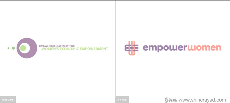 公益機構EmpowerWomen 婦女權益促進會標志設計-新舊標志對比 公益機構EmpowerWomen 婦女權益促進會標志設計-新舊標志對比