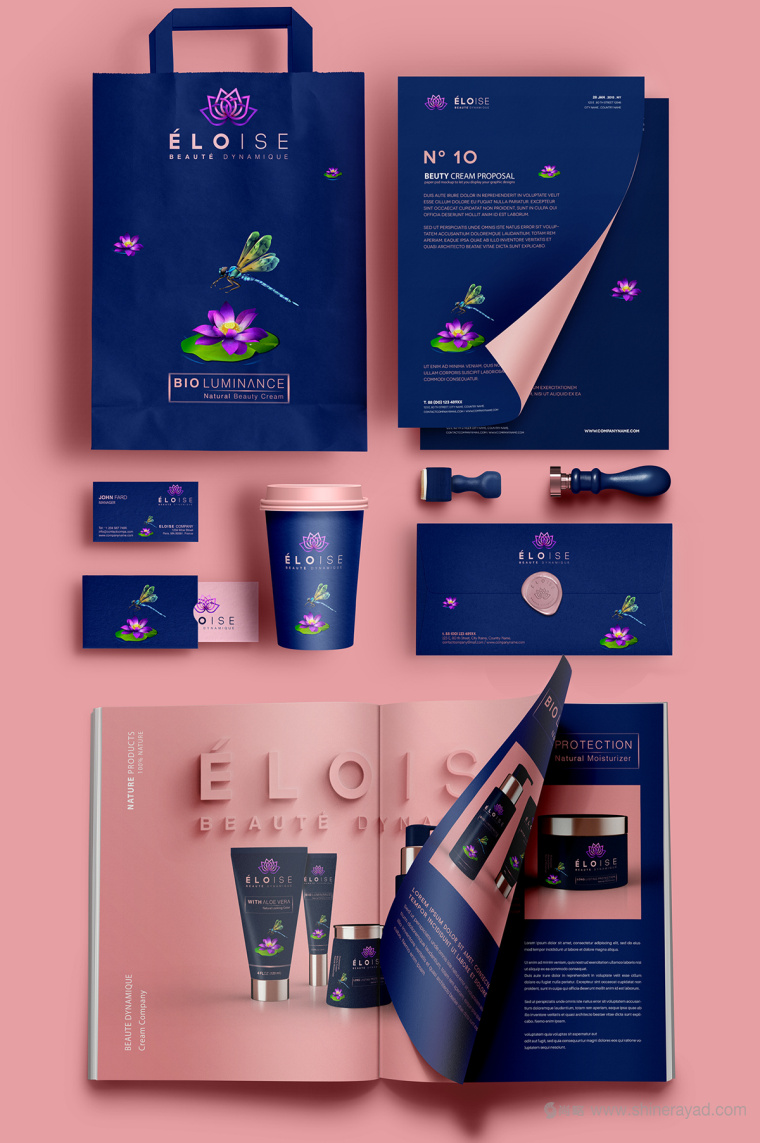 ELOISE化妝品企業形象設計-品牌VI識別設計，宣傳冊設計、包裝設計6
