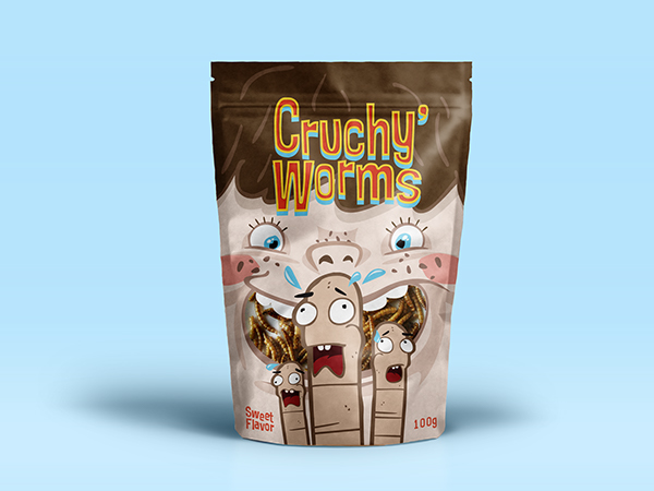 CRUCHY''''手指人物插畫設計卡通糖果包裝設計-上海包裝設計公司2
