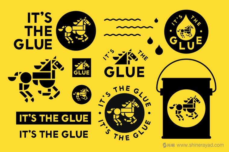 Glue企業馬圖形標志LOGO設計VI設計10