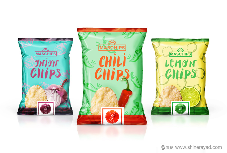 Maschips 袋裝薯片包裝設(shè)計全家福-上海包裝設(shè)計公司1