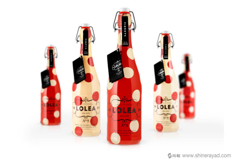 西班牙Lolea 氣泡酒包裝設計紅黃色-上海包裝設計公司1