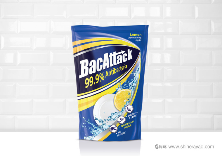 上海包裝設計公司-BacAttack 馬桶地板清潔劑產品包裝設計4