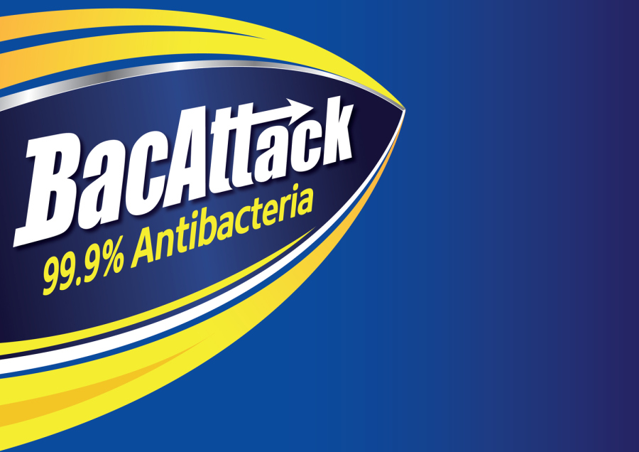 -BacAttack 家庭馬桶地板清潔劑產品包裝設計主視覺符號