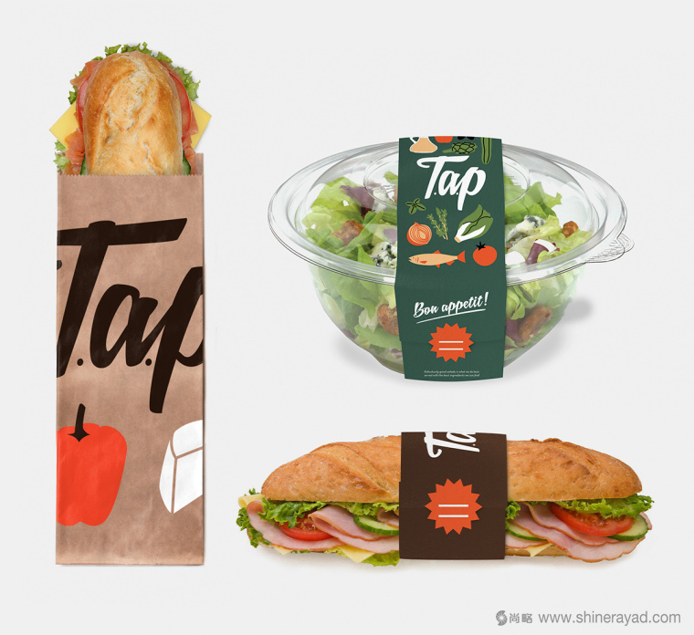 TAP 咖啡沙拉美食餐廳餐飲品牌VI形象設(shè)計插畫設(shè)計-上海餐飲品牌設(shè)計公司 TAP 咖啡沙拉美食餐廳餐飲品牌VI形象設(shè)計插畫設(shè)計-上海餐飲品牌設(shè)計公司