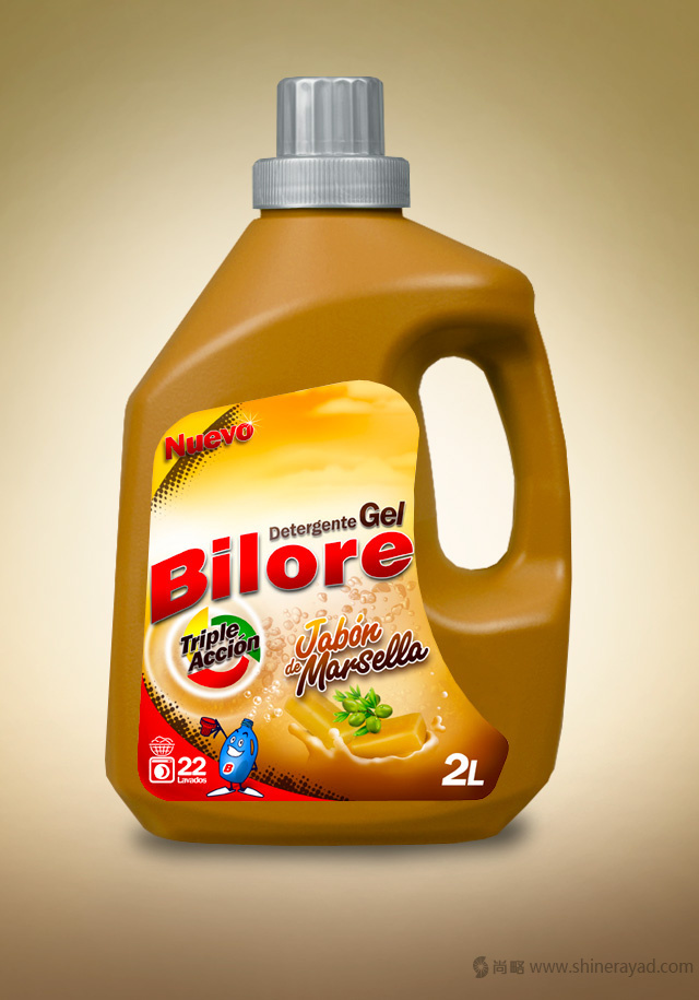 上海包裝設計公司佳作欣賞——Bilore 品牌桶裝洗衣液包裝設計5