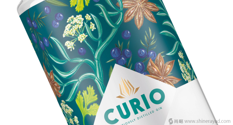 國外手繪植物花卉插畫風(fēng)格洋酒包裝設(shè)計(jì)-curio杜松子酒和伏特加酒包裝設(shè)計(jì)3 國外手繪植物花卉插畫風(fēng)格洋酒包裝設(shè)計(jì)-curio杜松子酒和伏特加酒包裝設(shè)計(jì)3