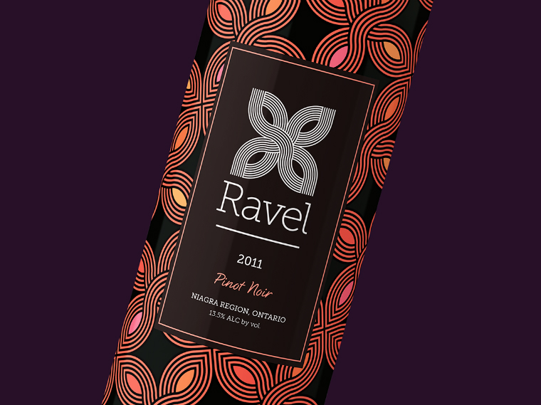 幾何線條圖形風(fēng)格 RAVEL葡萄酒品牌商標(biāo)設(shè)計(jì)與包裝酒標(biāo)設(shè)計(jì)－上海包裝設(shè)計(jì)公司2