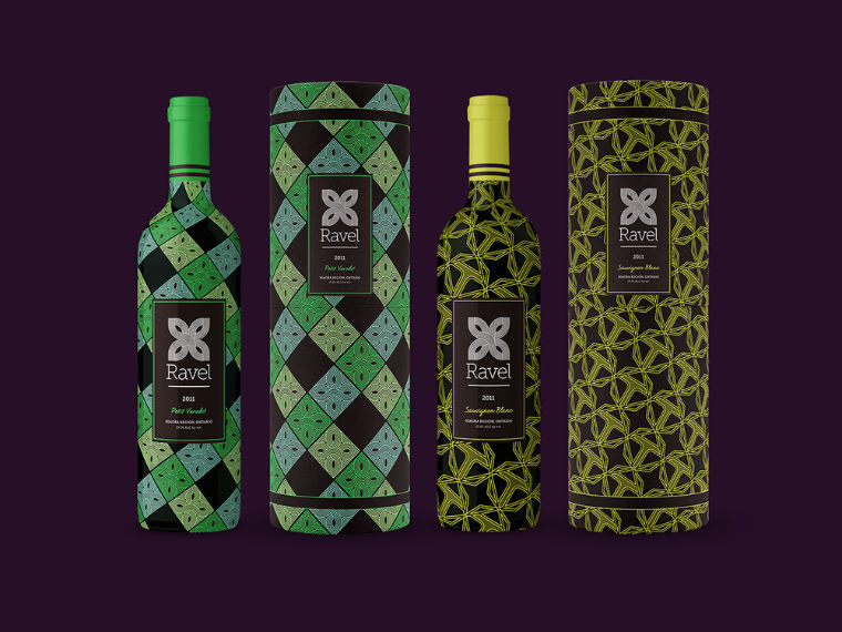 幾何線條圖形風(fēng)格 RAVEL葡萄酒品牌商標(biāo)設(shè)計(jì)與包裝酒標(biāo)設(shè)計(jì)－上海包裝設(shè)計(jì)公司5