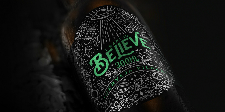 上海包裝設計欣賞：有趣的手繪BELIEVE 啤酒包裝設計1