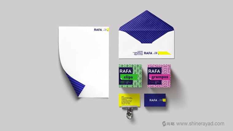 色條風格 RAFA 辦公用品包裝設計與品牌形象設計-上海VI設計公司欣賞