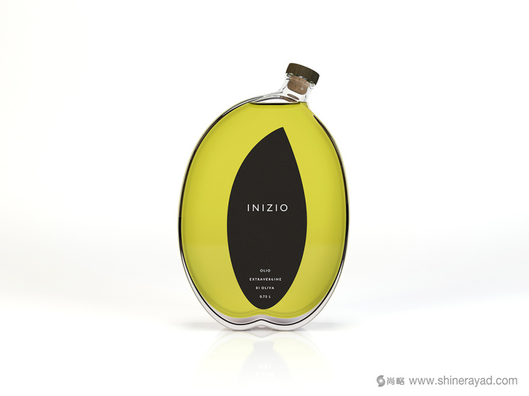 Inizio 橄欖油瓶型造型設計-上海食用油包裝設計公司