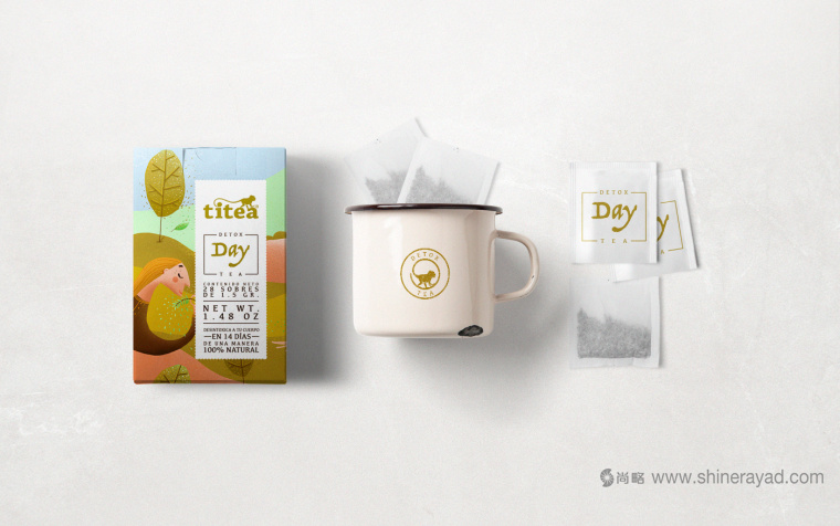 TITEA 伶猴品牌茶葉包裝設計插畫設計-上海包裝設計公司5
