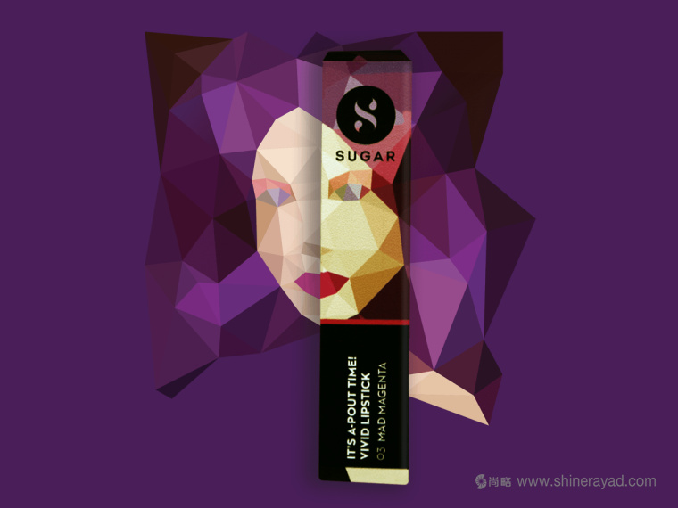 Sugar 品牌三角美女插畫美容彩妝化妝品包裝設計-上海包裝設計公司28