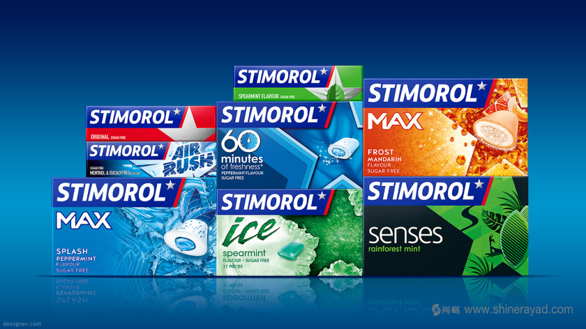 歐洲口香糖品牌Stimorol 五星系列新包裝設計-上海包裝設計公司1