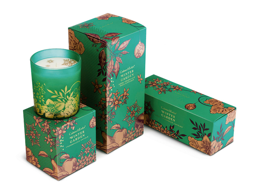 Noel Candle 蠟燭包裝設計植物插畫設計綠色裝-上海包裝設計公司-上海品牌設計公司3
