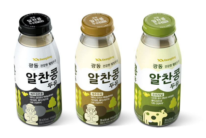 上海食品包裝設計公司設計欣賞：韓國Alchan品牌豆漿豆奶包裝設計1