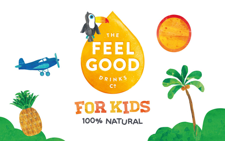 純凈自然風格 Feel Good 果汁飲料包裝設計品牌推廣