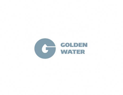 水標志設計圖片-礦泉水公司水標志設計字母G+水滴構成
