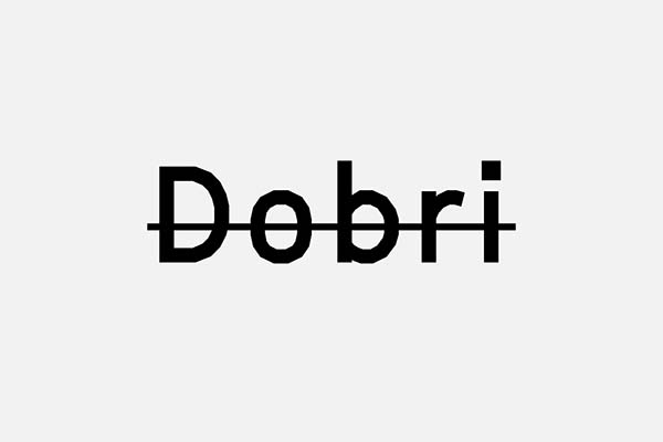 熒光涂鴉風格Dobri啤酒品牌logo設計