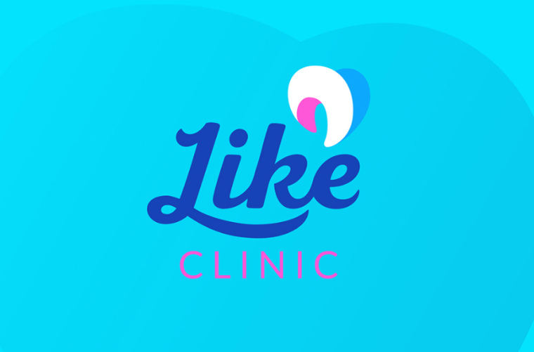 Clinic 愛(ài)牙牙醫(yī)診所標(biāo)志設(shè)計(jì)-牙齒和愛(ài)心的結(jié)合-上海標(biāo)志設(shè)計(jì)公司