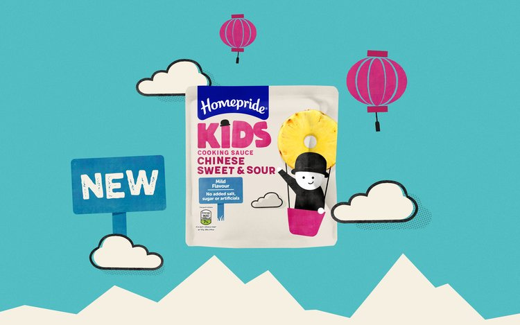 Homepride Kids兒童食品包裝設計，簡潔有創意的兒童游戲插畫設計