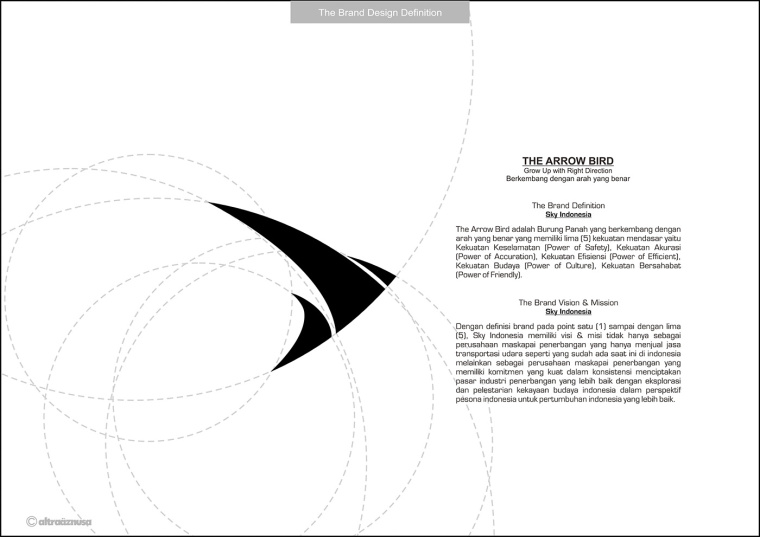 SKY INDONESIA航空公司箭鳥logo設計-logo標準化制圖設計