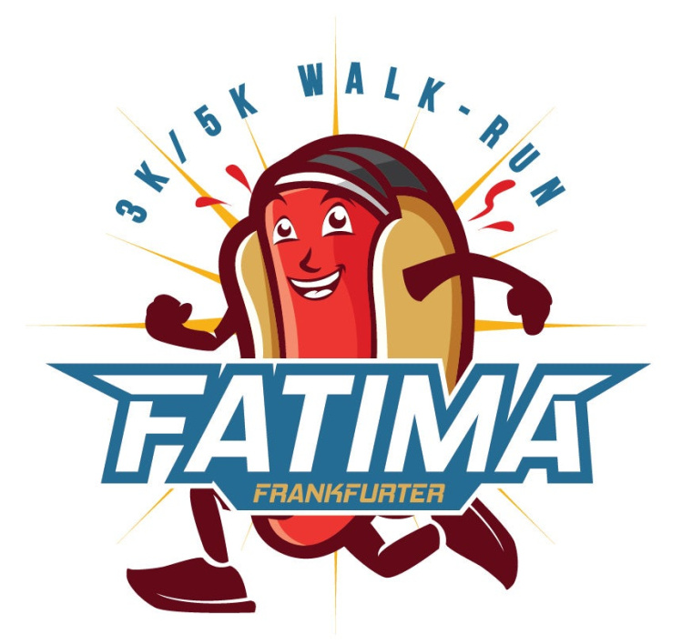 上海標(biāo)志設(shè)計(jì)公司-Fatima Frankfurter 3k / 5k Walk-Run使用跑步的熱狗吉祥物標(biāo)志設(shè)計(jì)